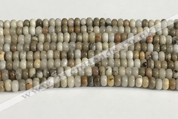 CSL162 15.5 inches 3*4.8mm 

rondelle sliver leaf jasper beads wholesale