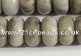 CSL164 15.5 inches 6*10mm 

rondelle sliver leaf jasper beads wholesale