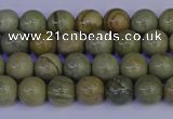 CSL200 15.5 inches 4mm round silver leaf jasper beads wholesale