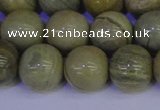 CSL205 15.5 inches 14mm round silver leaf jasper beads wholesale