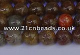 CSL222 15.5 inches 8mm round gold leaf jasper beads wholesale