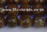 CSL225 15.5 inches 14mm round gold leaf jasper beads wholesale