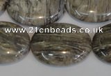 CSL46 15.5 inches 20*30mm oval silver leaf jasper beads wholesale