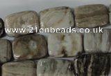 CSL68 15.5 inches 13*18mm rectangle silver leaf jasper beads wholesale