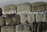 CSL68 15.5 inches 13*18mm rectangle silver leaf jasper beads wholesale