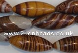 CSL80 15.5 inches 12*30mm rice silver leaf jasper beads wholesale