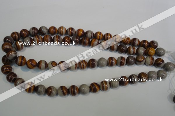 CSL83 15.5 inches 12mm round silver leaf jasper beads wholesale