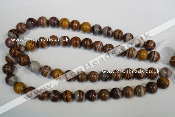 CSL84 15.5 inches 14mm round silver leaf jasper beads wholesale