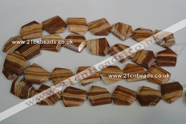 CSL86 15.5 inches 22*25mm freefrom silver leaf jasper beads wholesale