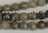 CSL91 15.5 inches 6mm faceted round silver leaf jasper beads wholesale