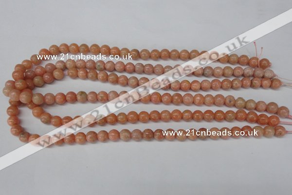 CSM03 15.5 inches 8mm round salmon stone beads wholesale