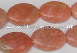 CSM37 15.5 inches 18*24mm oval salmon stone beads wholesale