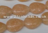 CSM45 15.5 inches 13*18mm flat teardrop salmon stone beads wholesale