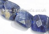 CSO05 15.5 inches A grade 8mm faceted square sodalite beads