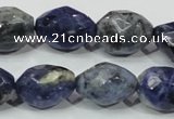 CSO102 15.5 inches 15*20mm faceted nugget sodalite gemstone beads