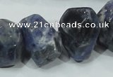 CSO104 15.5 inches 18*25mm faceted nugget sodalite gemstone beads