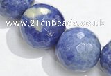 CSO22 AB grade 16mm faceted round sodalite beads wholesale