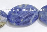 CSO26 15.5 inches A grade 10*14mm faceted oval sodalite beads