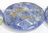 CSO29 15.5 inches faceted oval A grade 22*30mm sodalite beads