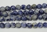 CSO301 15.5 inches 6mm faceted round Brazilian sodalite beads