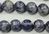 CSO306 15.5 inches 16mm faceted round Brazilian sodalite beads