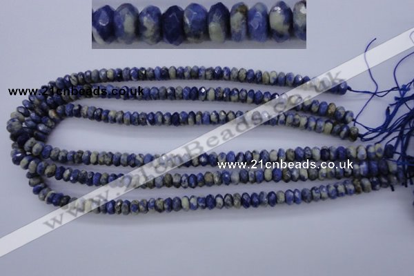 CSO32 15.5 inches 4*8mm faceted rondelle sodalite gemstone beads