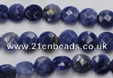 CSO36 15.5 inches 8mm faceted coin sodalite gemstone beads