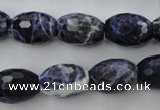 CSO363 15.5 inches 12*16mm faceted rice natural sodalite beads