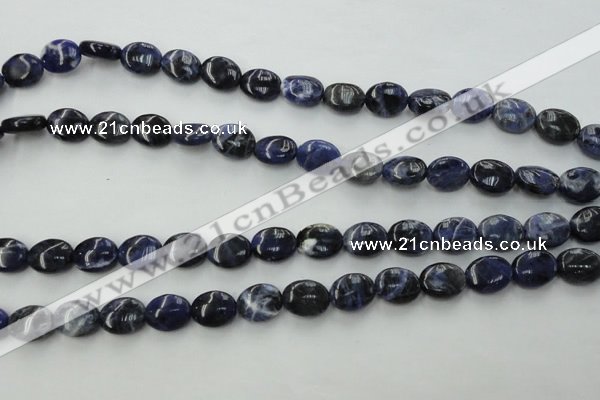 CSO370 15.5 inches 8*10mm oval natural sodalite gemstone beads