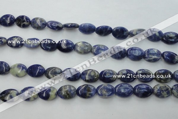 CSO371 15.5 inches 10*14mm oval natural sodalite gemstone beads