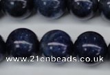 CSO407 15.5 inches 18mm round dyed sodalite gemstone beads