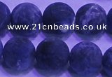 CSO459 15.5 inches 16mm round matte sodalite gemstone beads