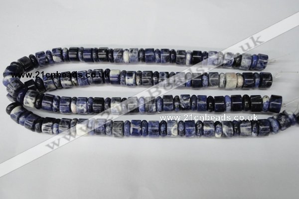 CSO50 15.5 inches 4*12mm & 8*12mm rondelle sodalite gemstone beads