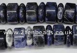 CSO51 15.5 inches 5*16mm & 9*16mm rondelle sodalite gemstone beads