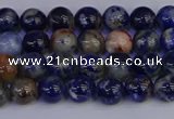 CSO511 15.5 inches 6mm round orange sodalite beads wholesale