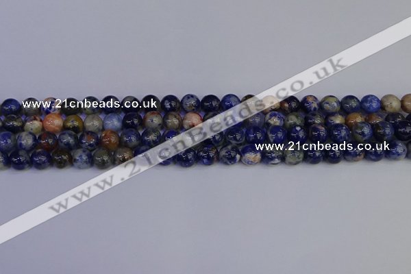 CSO512 15.5 inches 8mm round orange sodalite beads wholesale