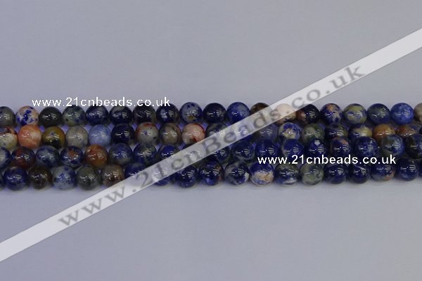 CSO513 15.5 inches 10mm round orange sodalite beads wholesale