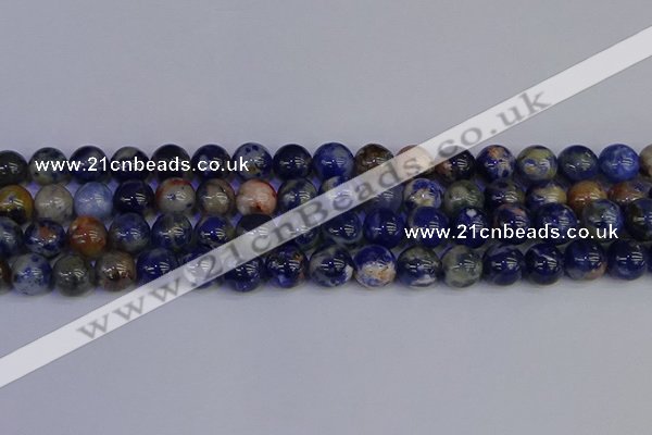 CSO514 15.5 inches 12mm round orange sodalite beads wholesale