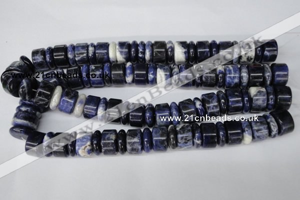 CSO52 15.5 inches 6*18mm & 11*18mm rondelle sodalite gemstone beads