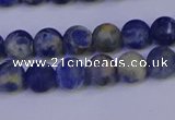 CSO521 15.5 inches 6mm round matte orange sodalite beads wholesale
