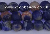 CSO522 15.5 inches 8mm round matte orange sodalite beads wholesale