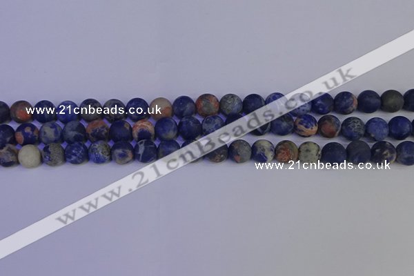 CSO522 15.5 inches 8mm round matte orange sodalite beads wholesale