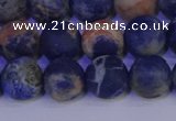 CSO523 15.5 inches 10mm round matte orange sodalite beads wholesale