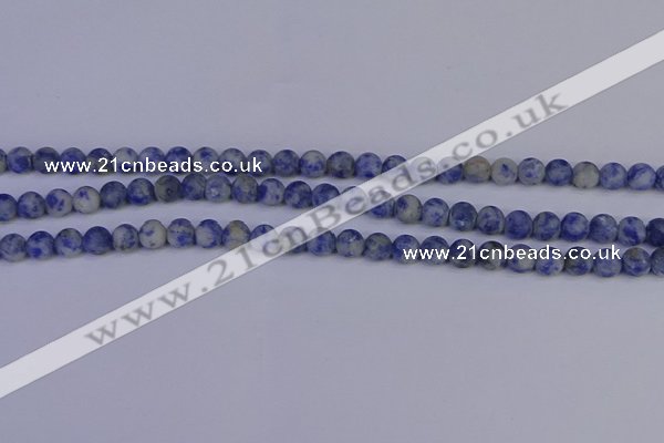 CSO531 15.5 inches 6mm round matte African sodalite beads wholesale