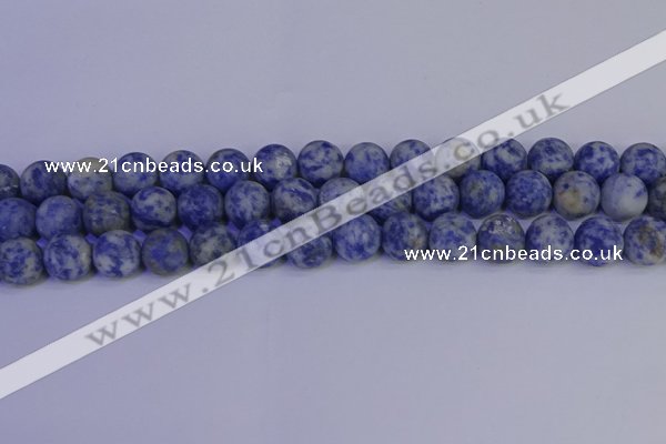 CSO534 15.5 inches 12mm round matte African sodalite beads wholesale