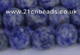 CSO535 15.5 inches 14mm round matte African sodalite beads wholesale