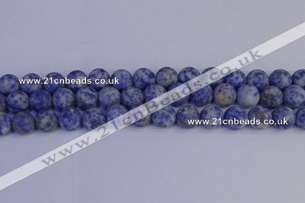 CSO535 15.5 inches 14mm round matte African sodalite beads wholesale