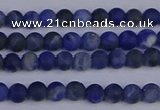 CSO540 15.5 inches 4mm round matte sodalite beads wholesale