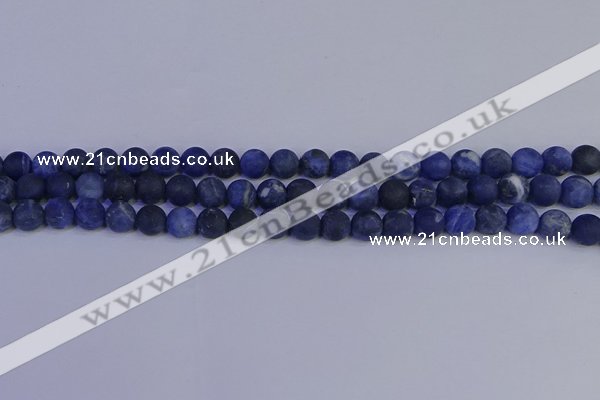 CSO542 15.5 inches 8mm round matte sodalite beads wholesale