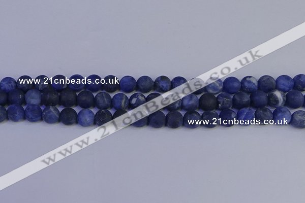 CSO543 15.5 inches 10mm round matte sodalite beads wholesale